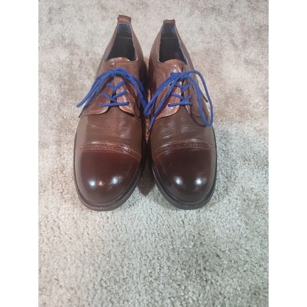 Steve Madden Shoes Men's P-Lesko Brown Leather Oxford Size 9.5